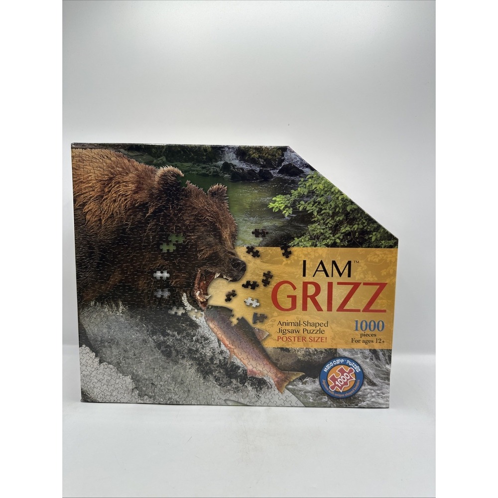 Madd Capp "I Am Grizz" 1000 Pc Jigsaw Puzzle Animal Shaped 2021